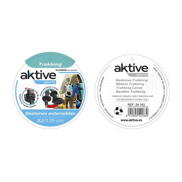Trekking Stick Aktive 4,5 x 135 x 3 cm (2 Units)