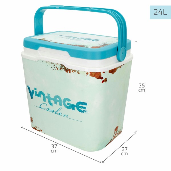 Portable Rigid Cooler Aktive Blue Plastic 24 L 37 x 35 x 27 cm (2 Units)