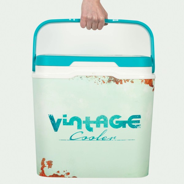 Portable Rigid Cooler Aktive Blue Plastic 24 L 37 x 35 x 27 cm (2 Units)