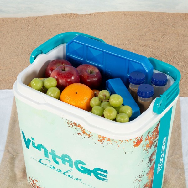 Portable Rigid Cooler Aktive Blue Plastic 24 L 37 x 35 x 27 cm (2 Units)