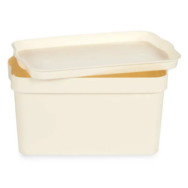Storage Box with Lid Kipit Cream Plastic 2,3 L (24 Units)
