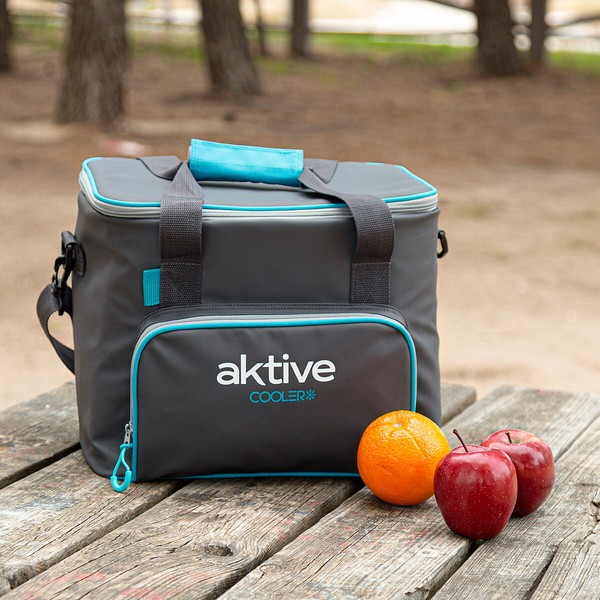Portable Fridge Aktive Black Polyester PEVA Foam 20 L 32 x 28 x 23 cm (4 Units)