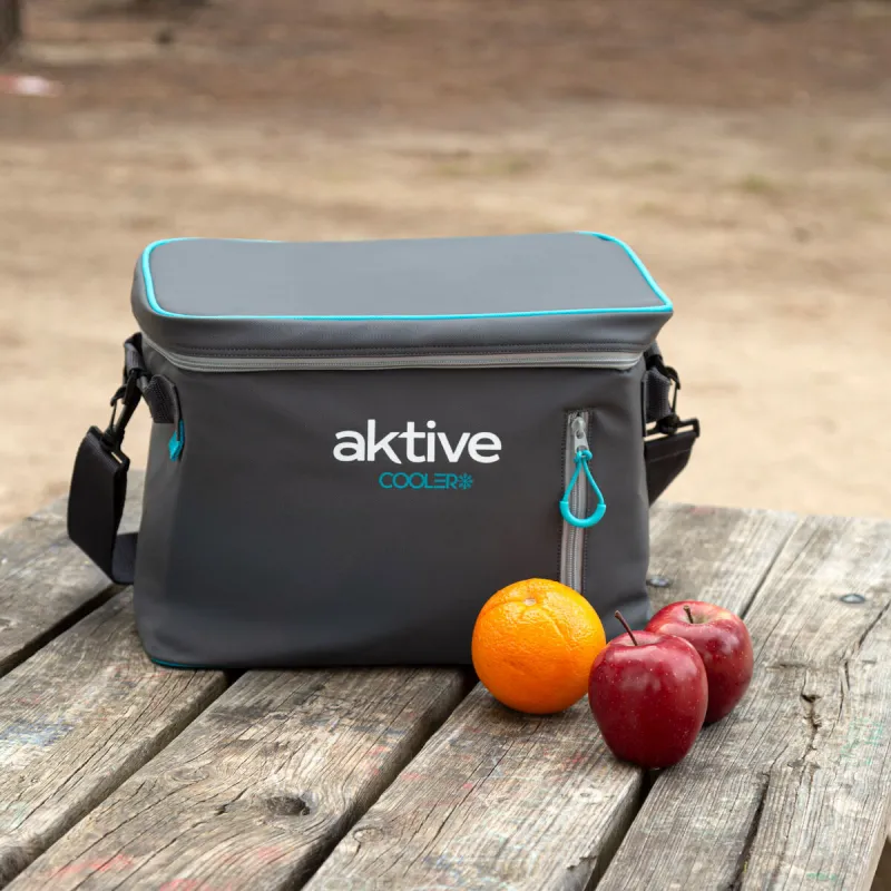 Portable Fridge Aktive Black Polyester PEVA Foam 18 L 34 x 26 x 21 cm (6 Units)