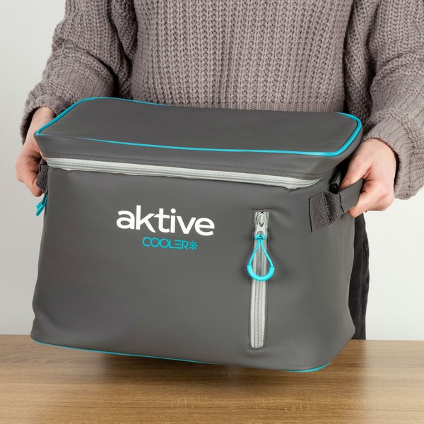 Portable Fridge Aktive Black Polyester PEVA Foam 18 L 34 x 26 x 21 cm (6 Units)