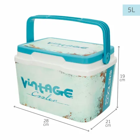 Portable Rigid Cooler Aktive Blue Plastic 5 L 28 x 19 x 21 cm (6 Units)