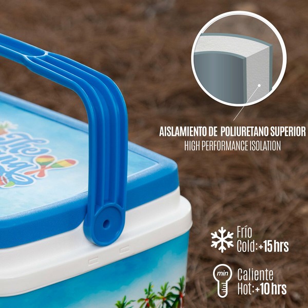 Portable Rigid Cooler Aktive Blue Plastic 5 L 28 x 19 x 21 cm (6 Units)