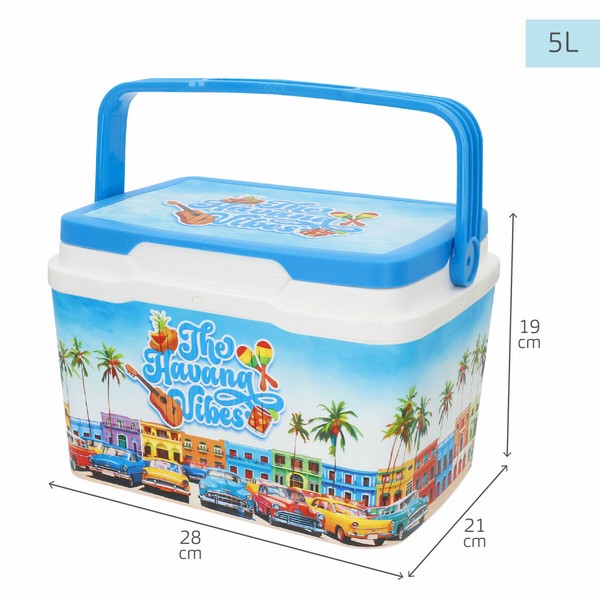Portable Rigid Cooler Aktive Blue Plastic 5 L 28 x 19 x 21 cm (6 Units)