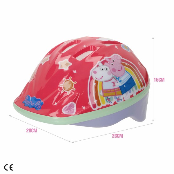 Детский велошлем Peppa Pig Красный 48-52 cm