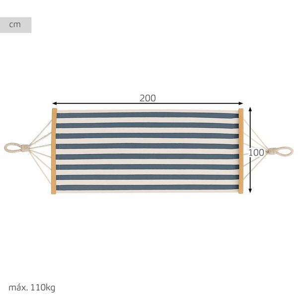 Hanging Hammock Aktive 200 X 80 X 100 CM (2 Units)
