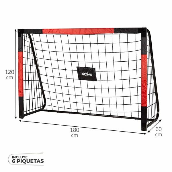 Futbolo žaidimas Aktive 180 X 12 X 60 CM Juoda Raudona