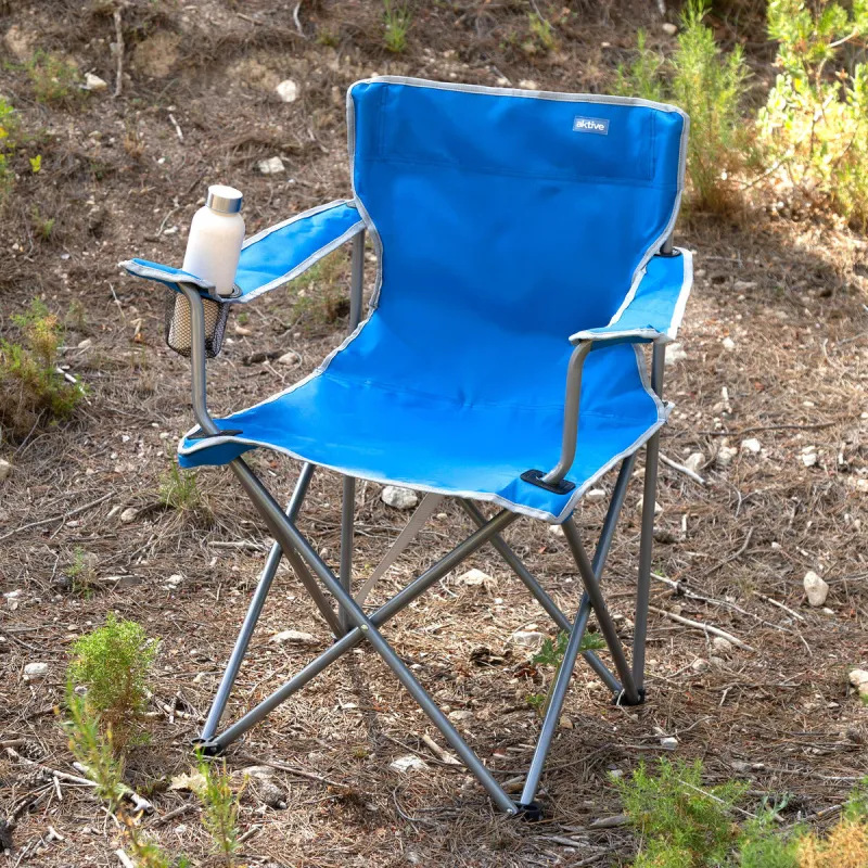 Folding Chair Aktive Blue 45 x 80 x 45 cm (4 Units)