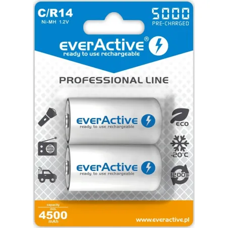 Įkraunamos baterijos EverActive EVHRL14-5000 1,2 V 5000 mAh