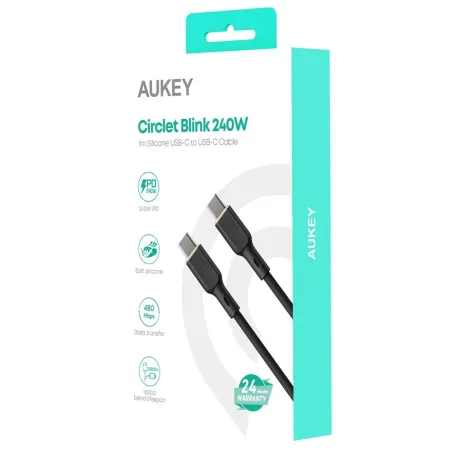 USB-Kaapeli Aukey CB-SCC241 Musta 1 m 240 W