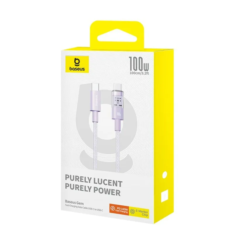 USB-C - USB-C kabelis Baseus P10373000511-00 Purpurinis 1 m