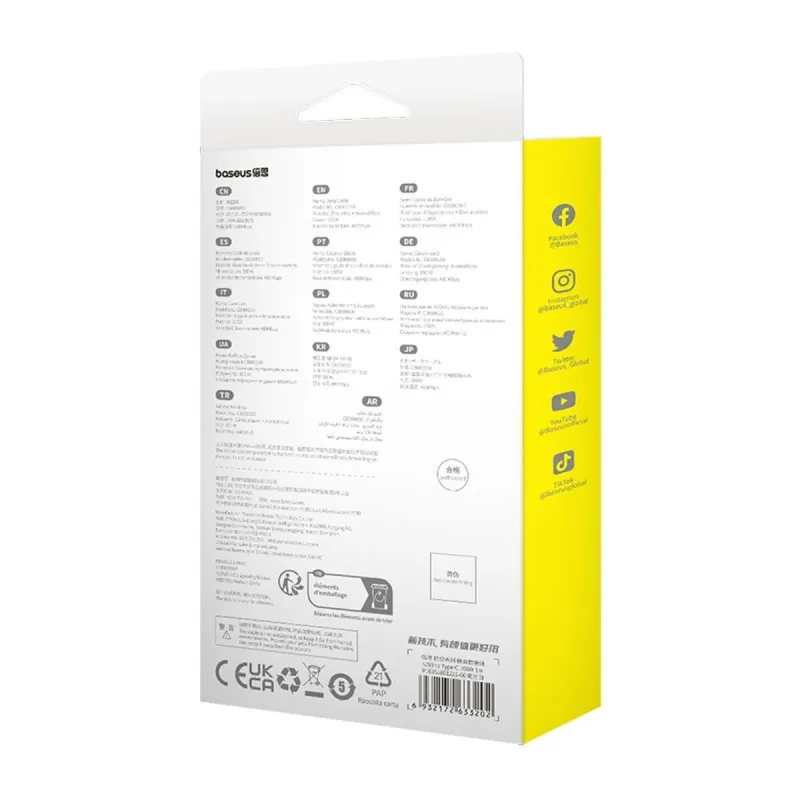 USB A - USB-C kabelis Baseus P10355801221-00 Juoda 1 m