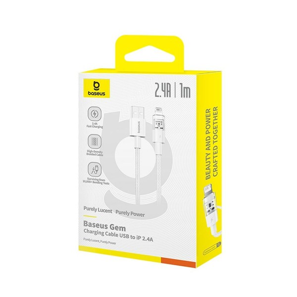 USB - Lightning kabelis Baseus P10373003211-00 Balta 1 m