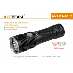 фонарь Acebeam EC20 SFT-25R BLACK 2500 lm