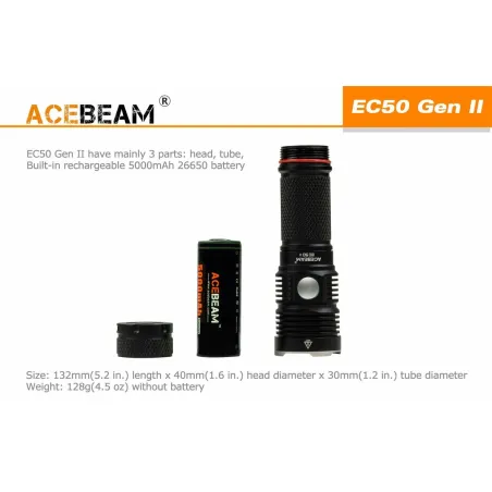 фонарь Acebeam EC20 SFT-25R BLACK 2500 lm