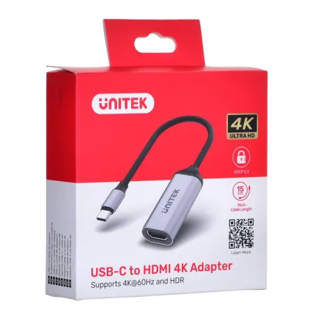 USB-C - HDMI kaapeli Unitek V1420A Musta 15 cm