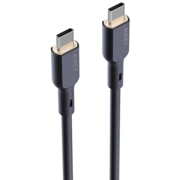USB-C - USB-C kaapeli Aukey CB-SCC101 Melns 1 m