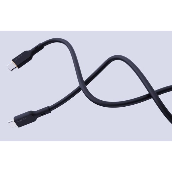 USB-C - USB-C kaapeli Aukey CB-SCC101 Melns 1 m