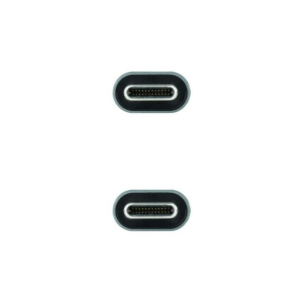 USB-C Cable NANOCABLE 10.01.4301-L150 Black 1,5 m 4K Ultra HD (1 Unit)