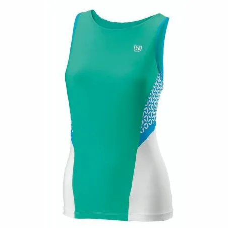 Women's Sleeveless T-shirt Wilson Glamour Green Tennis Reversible (Refurbished C)