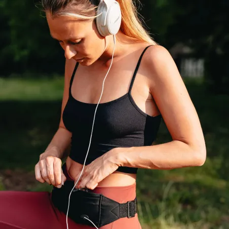 Waterfly Поясная Сумка Спортивная 3.0 Черная Унисекс Лайкра 1L с Отражателями