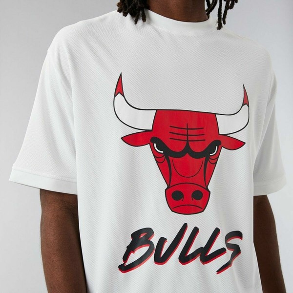 Short-sleeve Sports T-shirt NBA SCRIPT MESH New Era WHIFDR 60284736 White