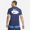 Vyriški marškinėliai su trumpomis rankovėmis Nike TEE ESS CORE 4 DM6409 410  Tamsiai mėlyna