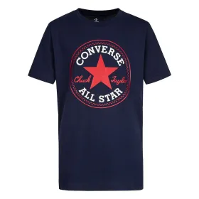 Krekls ar Īsām Piedurknēm Bērniem Converse CNVB CHUCK PATCH TEE 966500 BA0 Tumši Zils