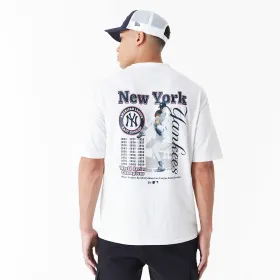 Lühikeste Varukatega Spordisärk New Era MLB PLAYER GRPHC OS TEE NEYYAN 60435538 Valge