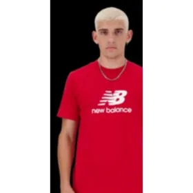 Lühikeste Varukatega Spordisärk New Balance  LOGO MT41502 TRE Punane