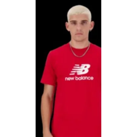 Short-sleeve Sports T-shirt New Balance  LOGO MT41502 TRE Red