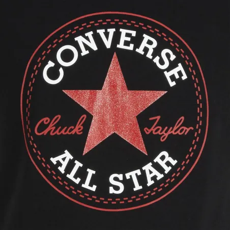 Krekls ar Īsām Piedurknēm Bērniem Converse CHUCK PATCH TEE 468992 A3J Melns