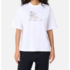 Sieviešu Krekls ar Īsām Piedurknēm New Balance WT43556 WT Balts