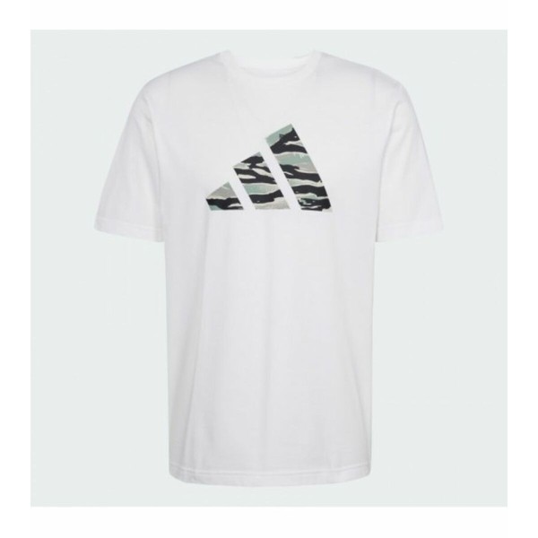 Men’s Short Sleeve T-Shirt Adidas M C CAMO LOGO T JI6770 White