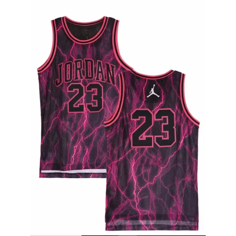 Laste Lühikeste varrukatega T-särk Nike JDN JORDAN 23 AOP JERSEY 95C655 K09 Must