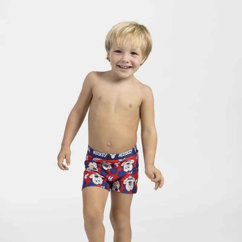 Zēnu Bokseršortu Peldbikses Mickey Mouse Sarkans