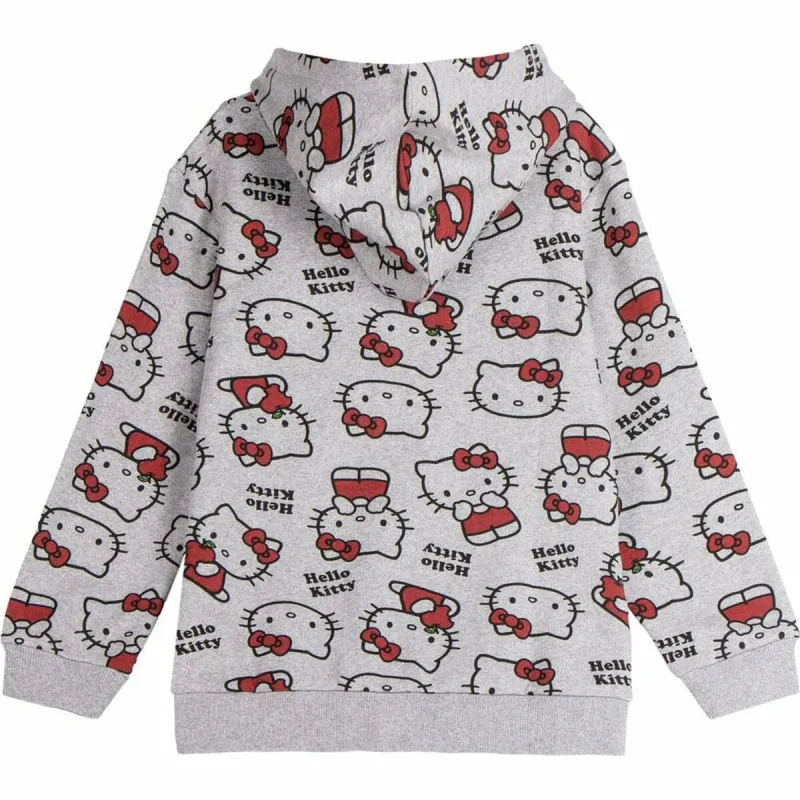 Tyttöjen hupullinen pusero Hello Kitty Harmaa