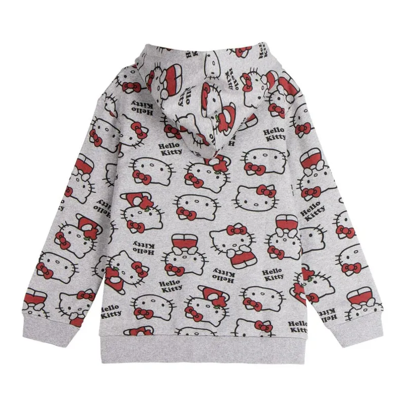 Tyttöjen hupullinen pusero Hello Kitty Harmaa