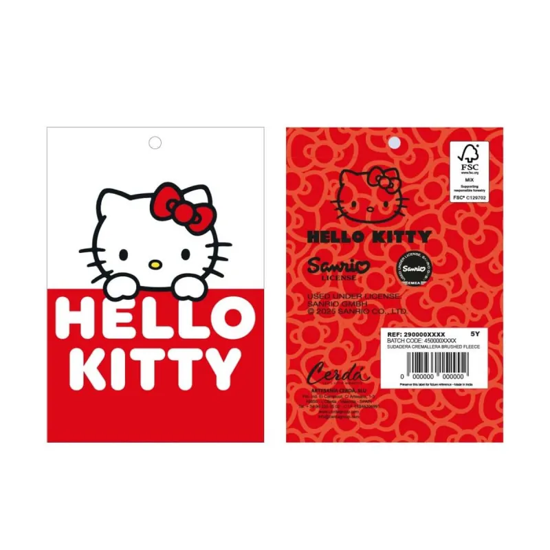 Tyttöjen hupullinen pusero Hello Kitty Harmaa