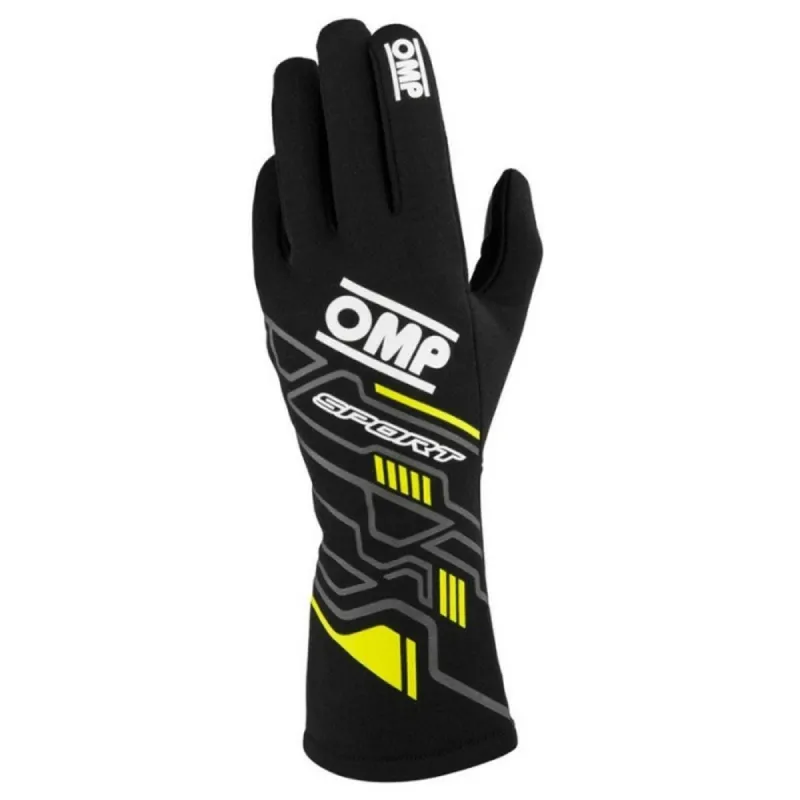 Karting Gloves OMP MY2025 Keltainen Musta FIA 8856-2018