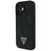 Guess Grained Hot Stamp Peony Triangle Logo MagSafe - Case for iPhone 16 (black)