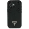 Guess Grained Hot Stamp Peony Triangle Logo MagSafe - Case for iPhone 16 (black)