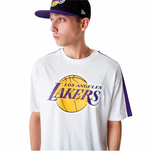 Футболка с коротким рукавом мужская New Era NBA Colour Block LA Lakers Белый