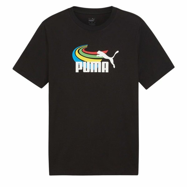 Vīriešu Krekls ar Īsām Piedurknēm Puma  GRAPHICS Summer Melns