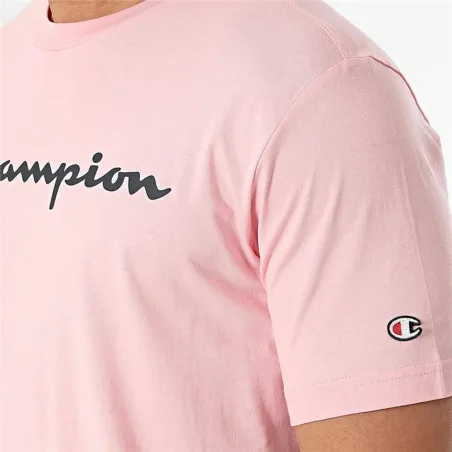 Vīriešu Krekls ar Īsām Piedurknēm Champion Crewneck Rozā