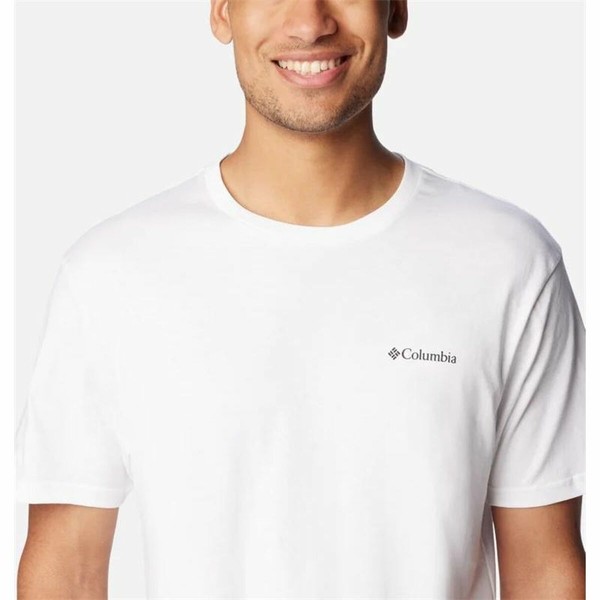 Vīriešu Krekls ar Īsām Piedurknēm Columbia CSC Basic Logo™ Balts