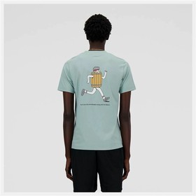 Vīriešu Krekls ar Īsām Piedurknēm New Balance Sport Essentials Barrel Gaiši Zils